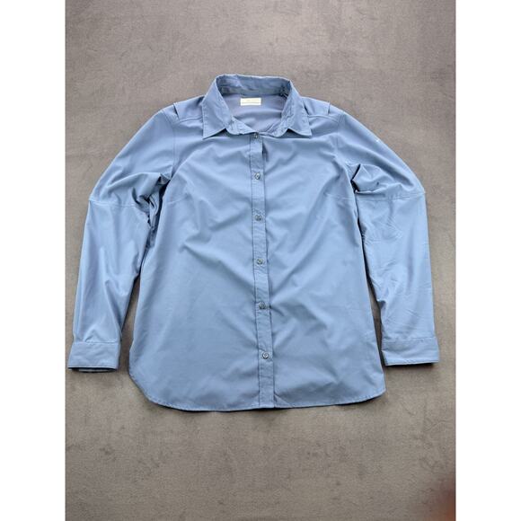 Columbia XL0931 Button Up Shirt Vented Back Blue Womens Med - Picture 1 of 11